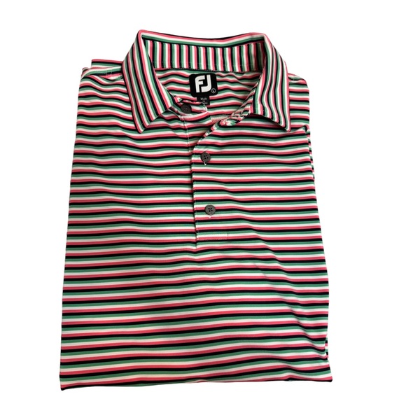 Footjoy Multi- Color Striped Golf Shirt - Picture 1 of 4